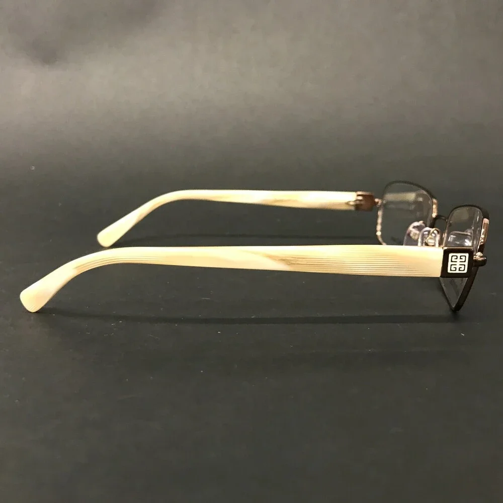 Givenchy Eyeglasses Frames VGV 204 COL.SCCX Brown Beige Horn Rectangle 53-16-135